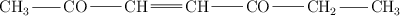 \chemfig{CH_3-CO-CH=CH-CO-CH_2-CH_3}