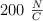 200\ \textstyle{N\over C}