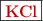 \fbox{\color[RGB]{192,0,0}{\bf{\ce{KCl}}}}