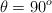 \theta = 90^o