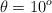 \theta = 10^o