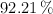 92.21\ \%