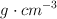 g\cdot cm^{-3}