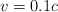 v = 0.1c