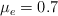 \mu_e = 0.7