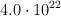 4.0\cdot 10^{22}