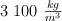 3\ 100\ \textstyle{kg\over m^3}