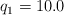 q_1 = 10.0\ \muC