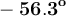 \bf - 56.3^o