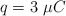 q = 3\ \mu C