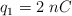 q_1  = 2\ nC