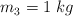 m_3 = 1\ kg
