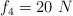 f_4 = 20\ N