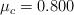 \mu_c = 0.800