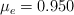 \mu_e = 0.950