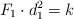F_1\cdot d_1^2  = k