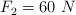 F _2= 60\ N