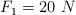 F_1 = 20\ N