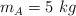 m _A = 5\ kg
