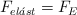 F_{el\acute{a}st}  = F_E