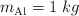 m_{\ce{Al}} = 1\ kg