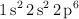 \ce{1s^2 2s^2 2p^6}