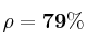 \bf \rho = 79\%