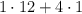 1\cdot 12 + 4\cdot 1