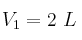 V_1 = 2\ L