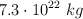 7.3\cdot 10^{22}\ kg