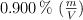 0.900 \%\ (\textstyle{m\over V})