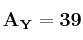 \bf A_Y = 39