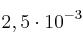 2,5\cdot 10^{-3}
