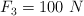 F _3= 100\ N