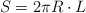 S = 2\pi R\cdot L