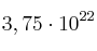 3,75\cdot 10^{22}