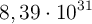 8,39\cdot 10^{31}