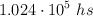 1.024\cdot 10^5\ hs