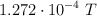 1.272\cdot 10^{-4}\ T