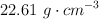 22.61\ g\cdot cm^{-3}